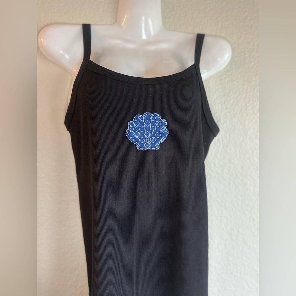 Hand sewn sea shell tank top